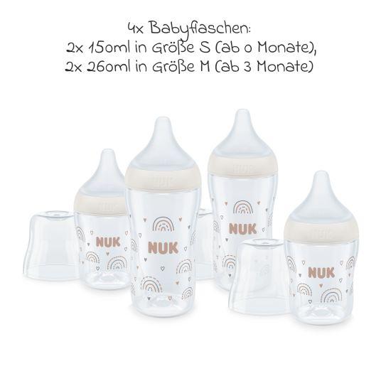 NUK Perfect Match Rainbow zestaw startowy butelki 150 / 260 ml 3m+