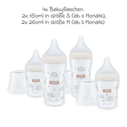 NUK Perfect Match Rainbow zestaw startowy butelki 150 / 260 ml 3m+