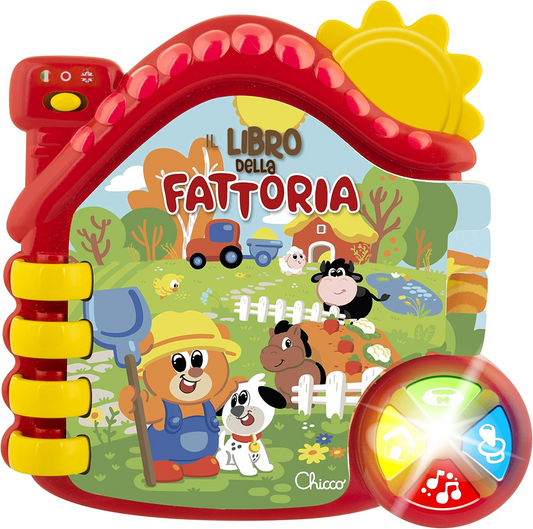 CHICCO Farma elektroniczna książeczka edukacyjna JĘZYK ANGIELSKI i WŁOSKI