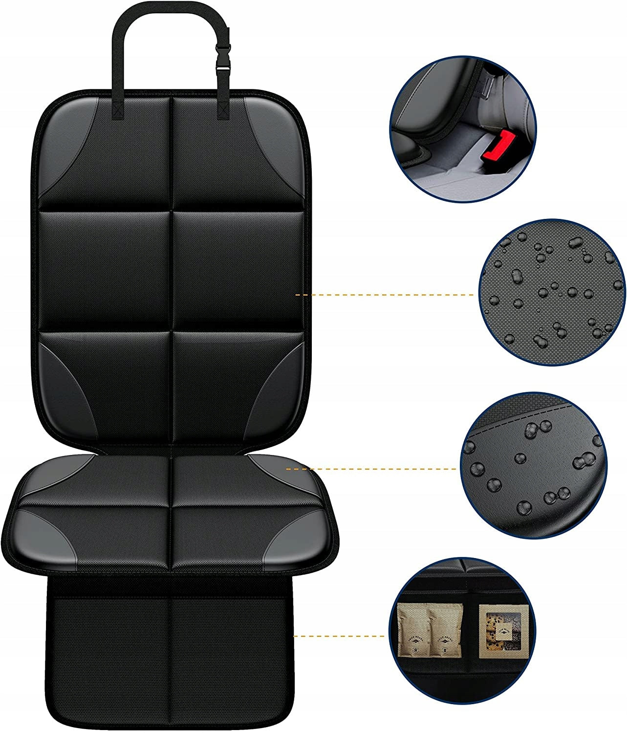 MHO+ALL maty pod foteliki samochodowe KIESZENIE