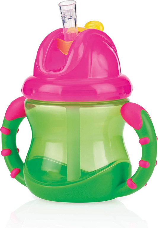 NUBY Flip-it Cup anti-lekbeker met rietje 12 m+ 240 ml
