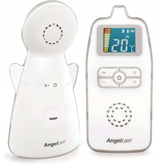 ANGELCARE AC423-D analogowa NIANIA ELEKTRONICZNA, biała niania elektroniczna z wyświetlaczem i jednostką rodzica