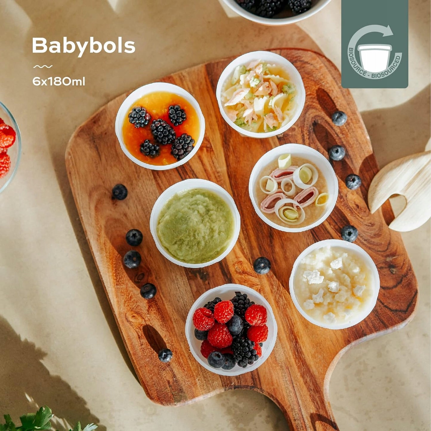 BABYMOOV Babybols pojemniki 6 x 180 ml EKO bio-materiał