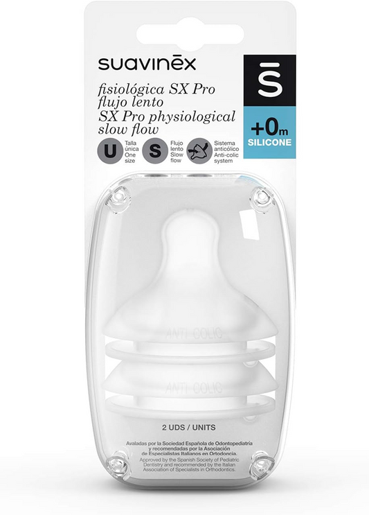 SUAVINEX szimmetrikus cumi üveghez 2 db 0h+ SX PRO