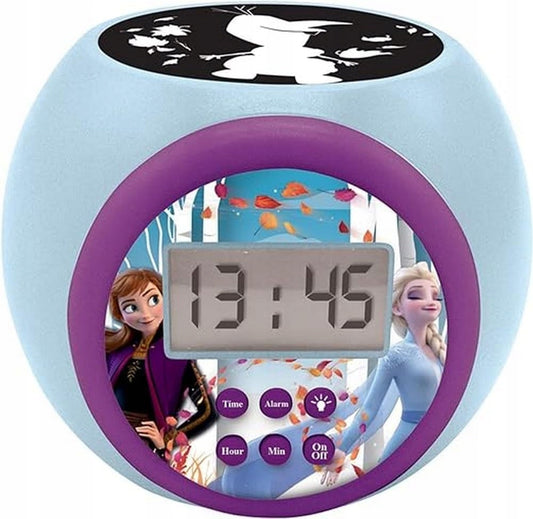 LEXIBOOK Frozen proiector 3 culori și ceas deșteptător cu afișaj LCD