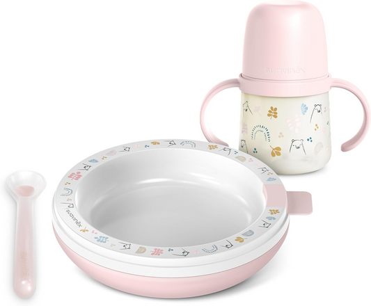 SUAVINEX thermo set bord beker lepel FOREST