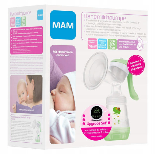 MAM pompă manuală compactă pentru sân, cu biberon de 160 ml „N