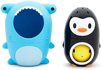 MUNCHKIN Sharky & Pals jucărie de baie 3în1 pește, pinguin, rechin