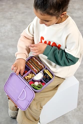 LÄSSIG Little Gang Smile cutie pentru gustări cu compartimente bento