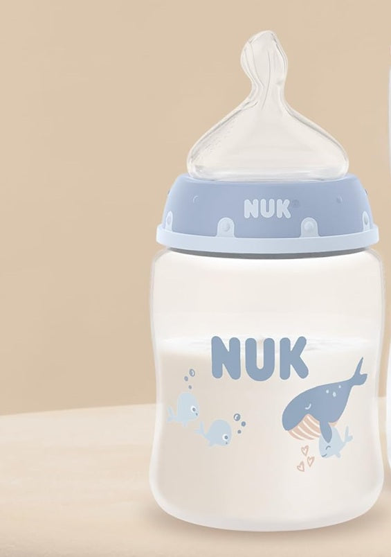 NUK First Choice set de 4x biberoane de 150/300 ml, tetine S/M, 0–3 luni+, BALENĂ
