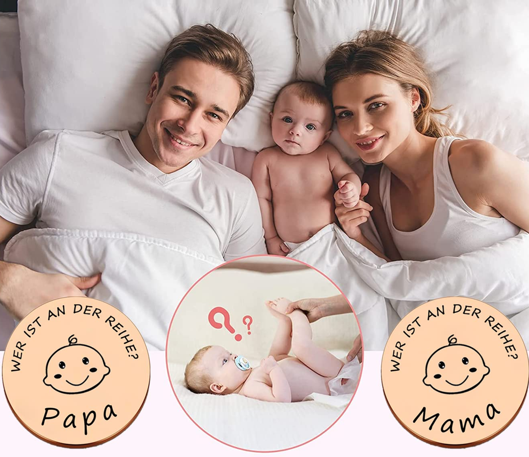 KIYOYI stalowa moneta do podejmowania decyzji MAMA lub TATA 3 cm