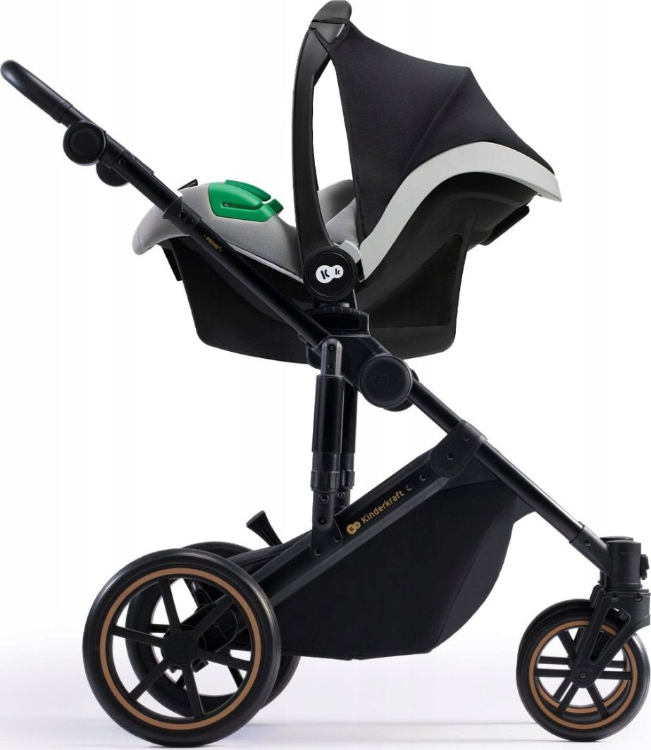 KINDERKRAFT PRIME2 PRO cărucior multifuncțional 3 în 1 până la 22 kg + scoica MINK PRO