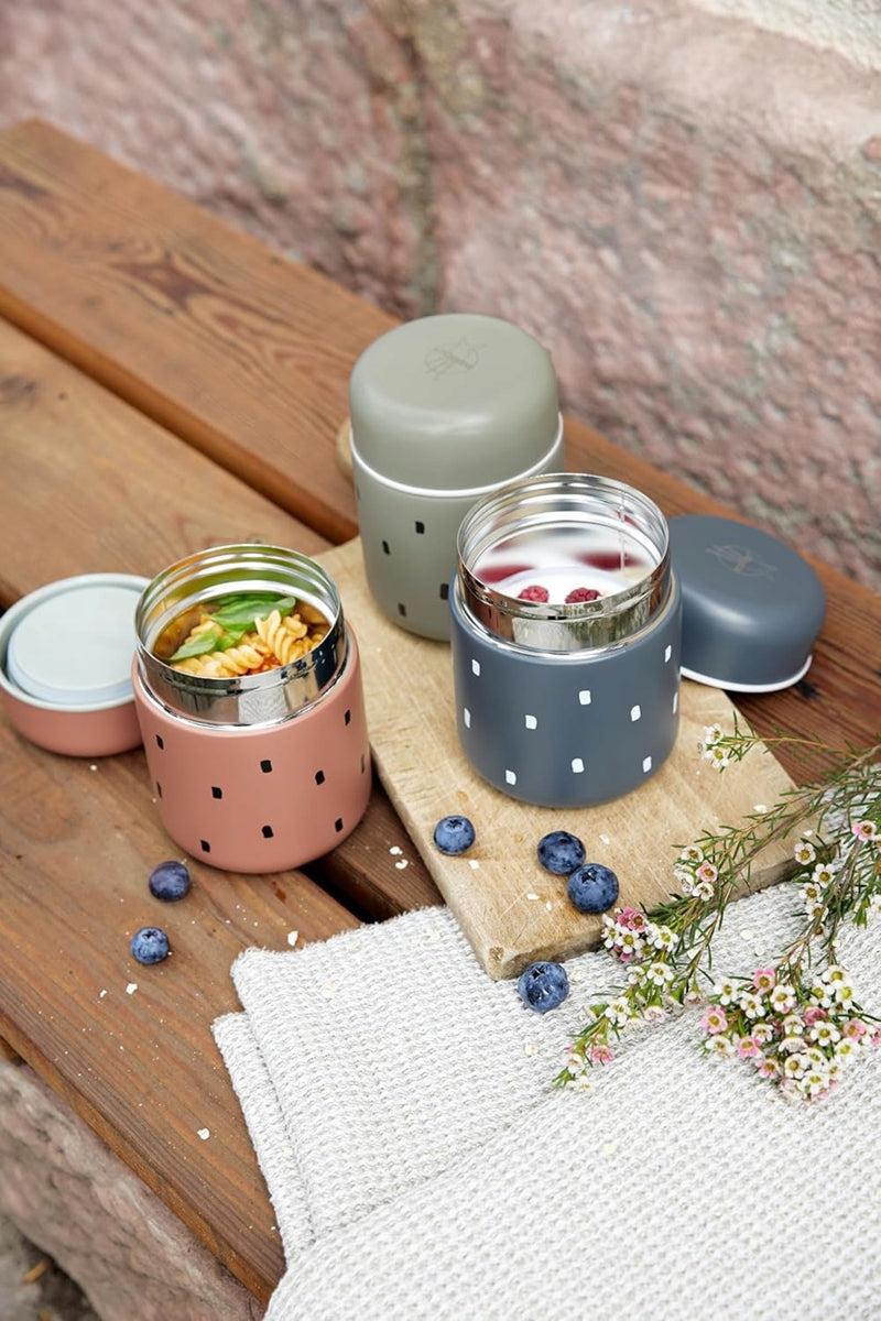 LASSIG Food Jar Happy Prints ESSENSTERMOS aus Edelstahl 350 ml