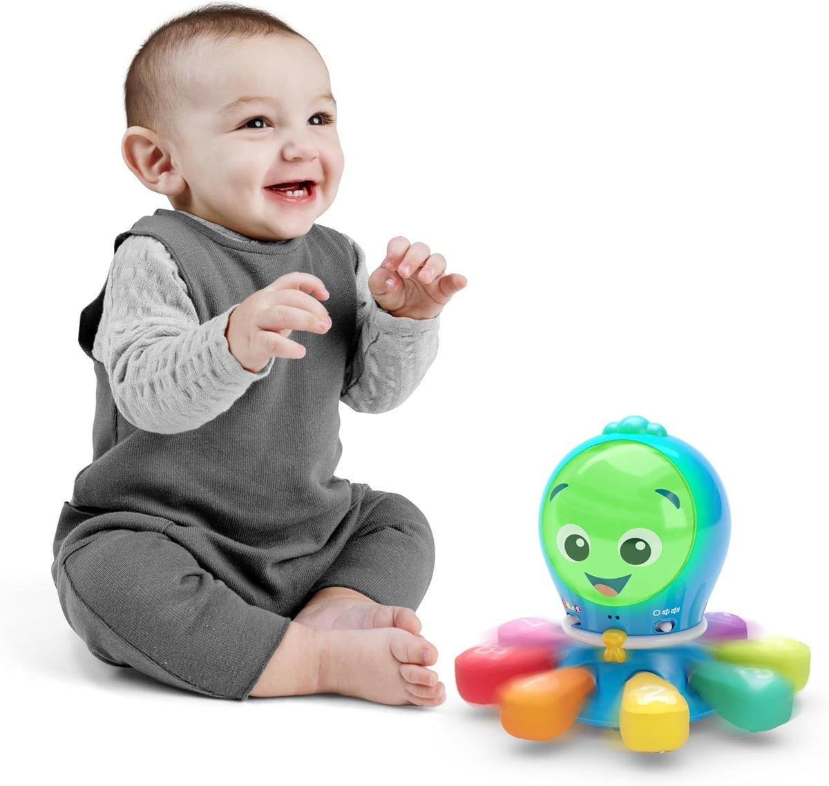 BABY EINSTEIN interaktywna OŚMIORNICA frazy melodie światła ruch 4 języki