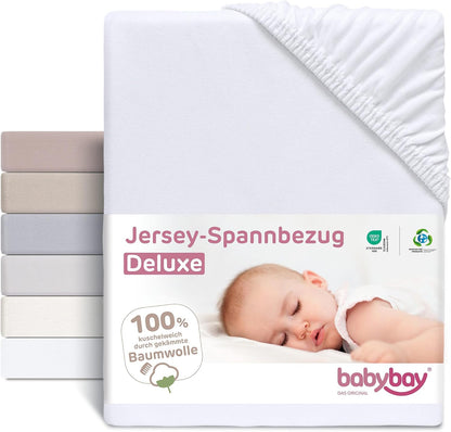 BABYBAY cearșaf cu elastic din jersey DELUXE 89x50 cm
