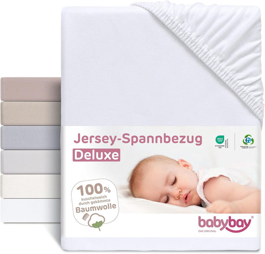 BABYBAY cearșaf cu elastic din jersey DELUXE 89x50 cm
