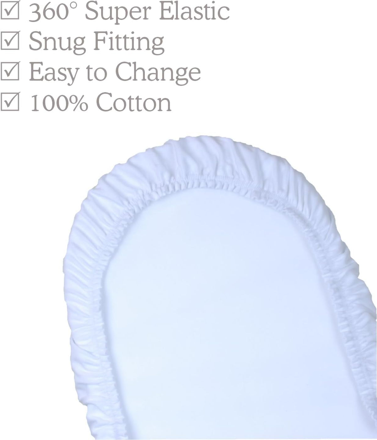 BABYPREM fitted sheets for Moses basket x2