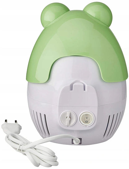 CHICCO inhalator nebulizator ŻABA 1 ml w 5 minut, zielono-biały nebulizator zasilany sieciowo