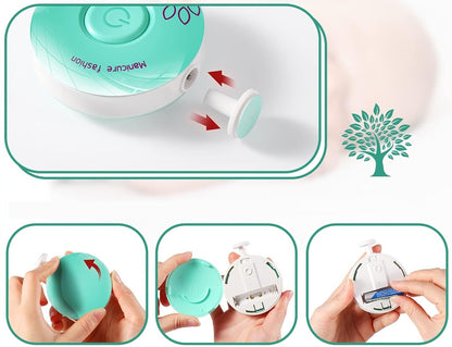 BRENCCO Manicure elektryczny pilnik do paznokci 6 końcówek 6,5 x 6,5 cm