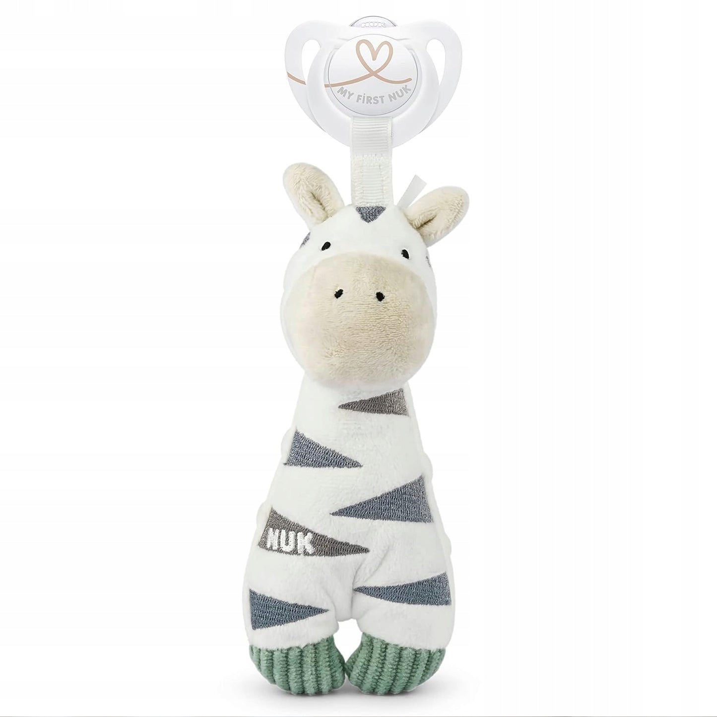 NUK Little Friend smoczek uspokajający z przytulanką ZEBRA 0-6 m