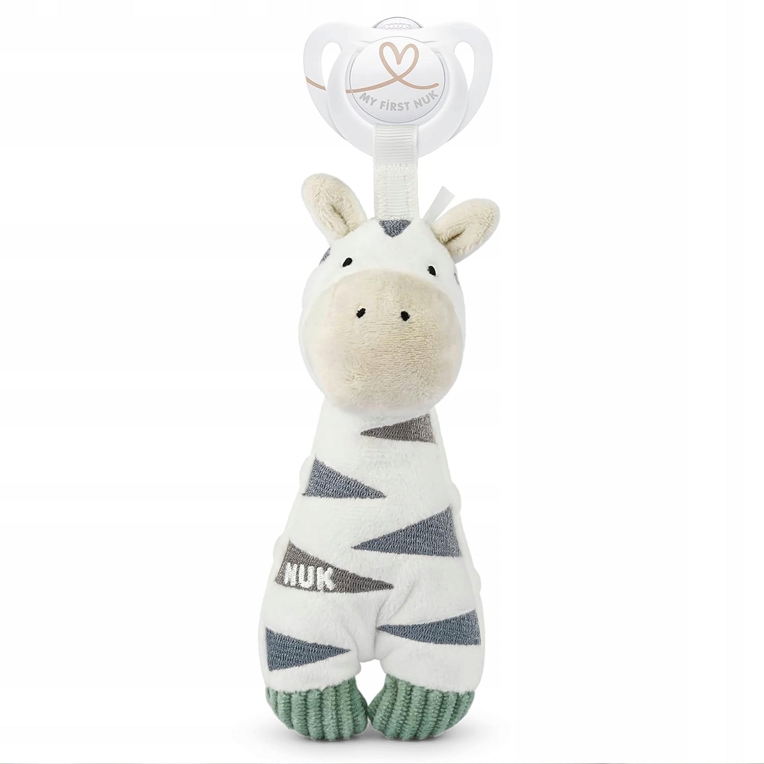 NUK Little Friend smoczek uspokajający z przytulanką ZEBRA 0-6 m