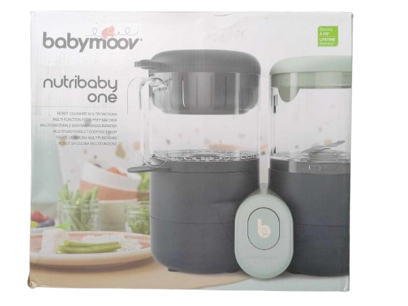 BABYMOOV Nutribaby One robot kuchenny 4w1 2000ml czarno-zielony na opakowaniu produktu