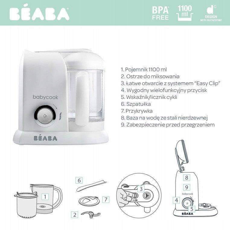 BEABA Babycook ROBOT DA CUCINA 4 in 1 vaporiera, frullatore