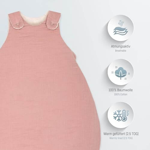 Julius Zöllner sac de dormit de iarnă din muselină 2,5TOG 62/68cm