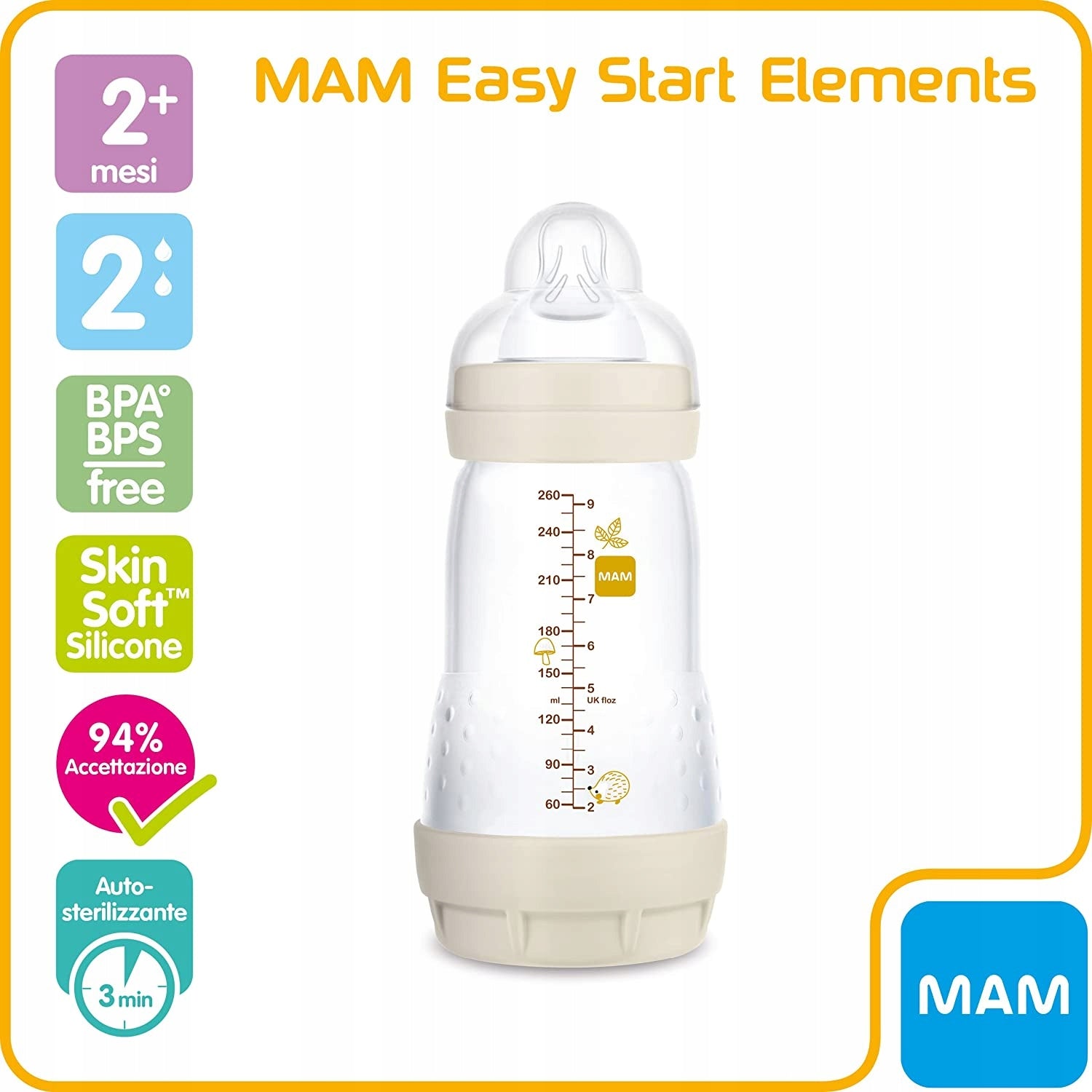 MAM Easy Start butelka antykolkowa 260ml 2m+