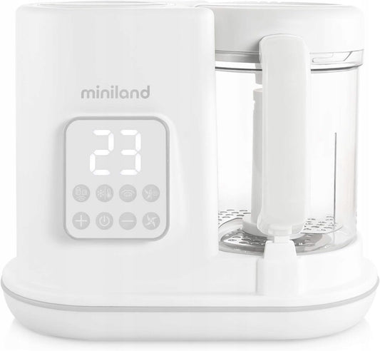 MINILAND Chefy 6 Küchenmaschine 6in1 Dampfgarer Mixer + Zange Messbecher Tasche