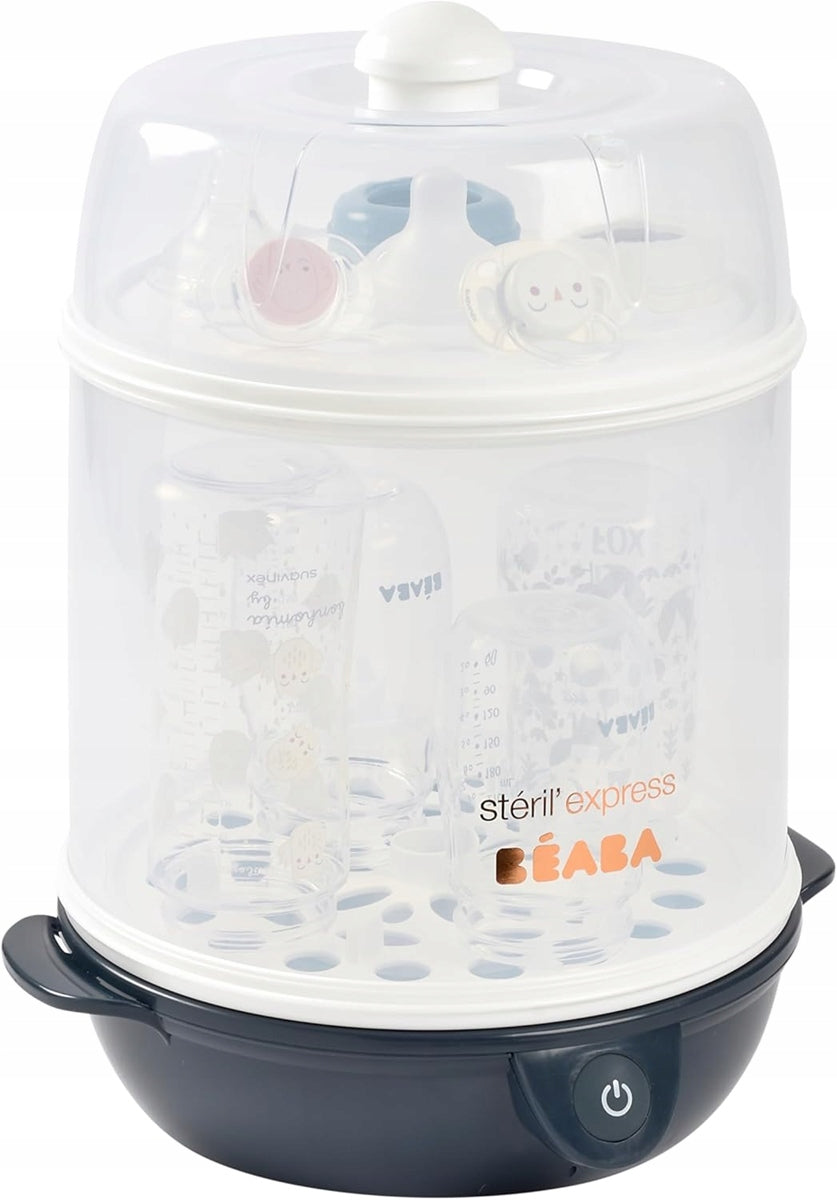 BEABA Steril'Express 2w1 STERILIZATOR CU ABUR + clește și cană de măsurare