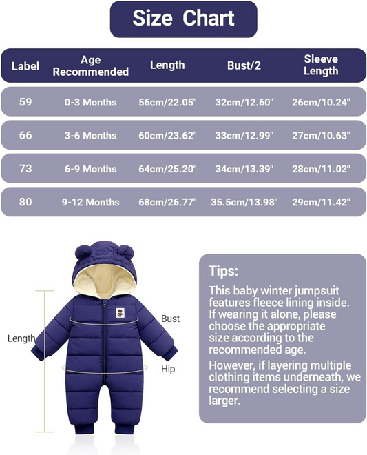 MINIZONE winteroverall met capuchon 6-9 mnd 73