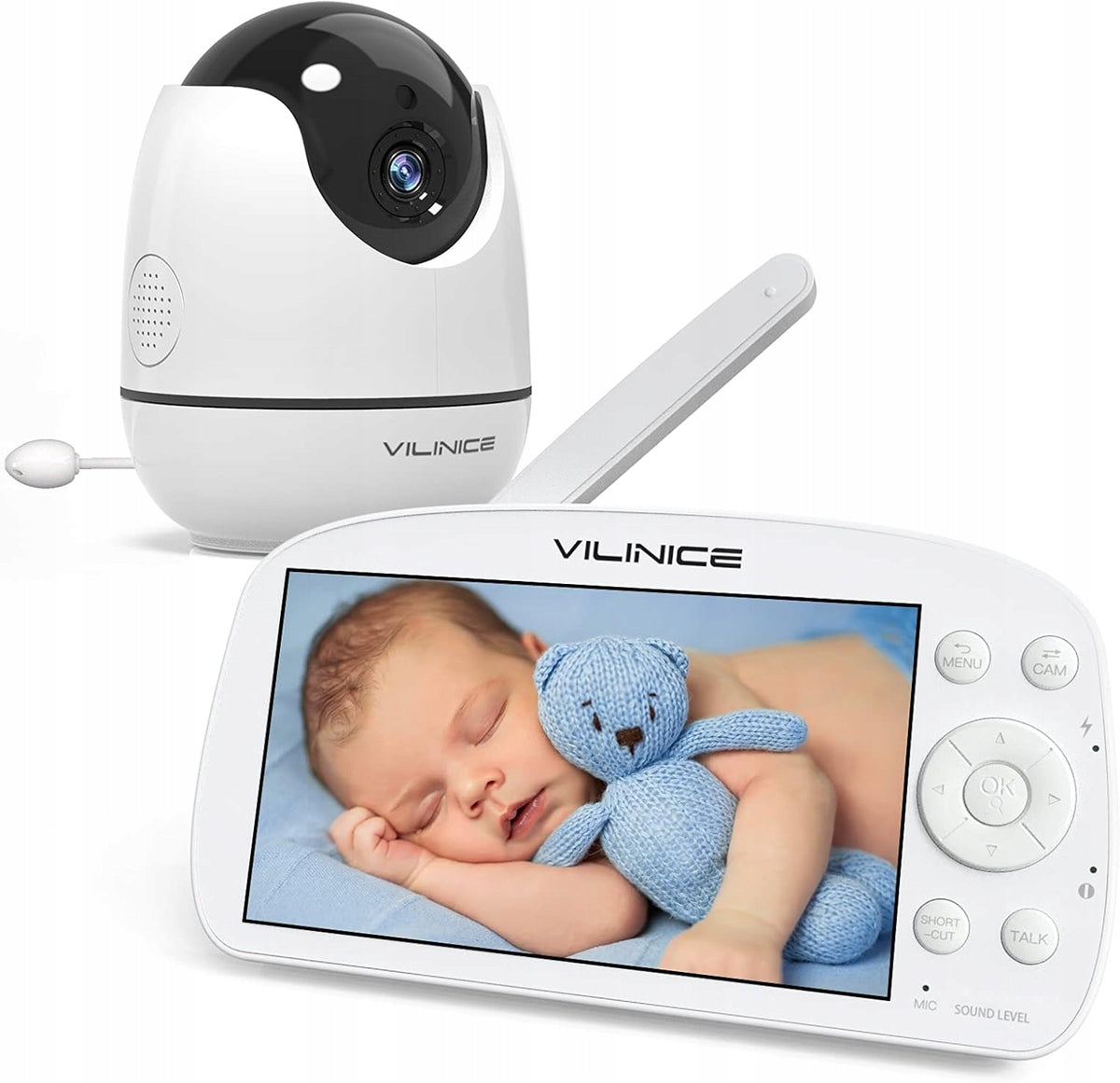 VILINICE monitor digital pentru bebeluși cu telecomandă, ecran HD LCD de 5,5"