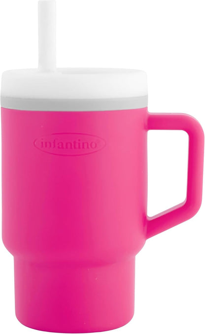INFANTINO My 1st Tumbler cană din silicon anti-vărsare cu cioc 266 ml 6 luni+