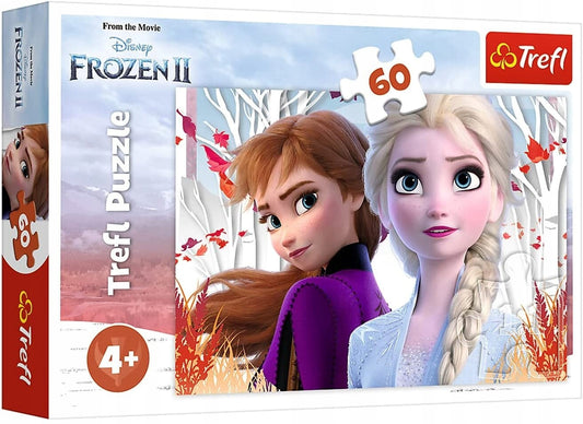 TREFL puzzle Zaczarowany Świat Anny i Elsy KRAINA LODU 60 elementów 4 lata+