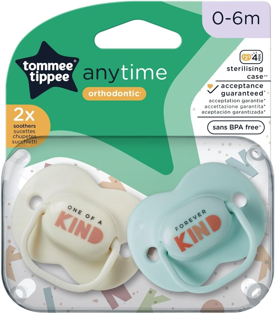 TOMMEE TIPPEE AnyTime suzete ortodontice x2 0-6 luni