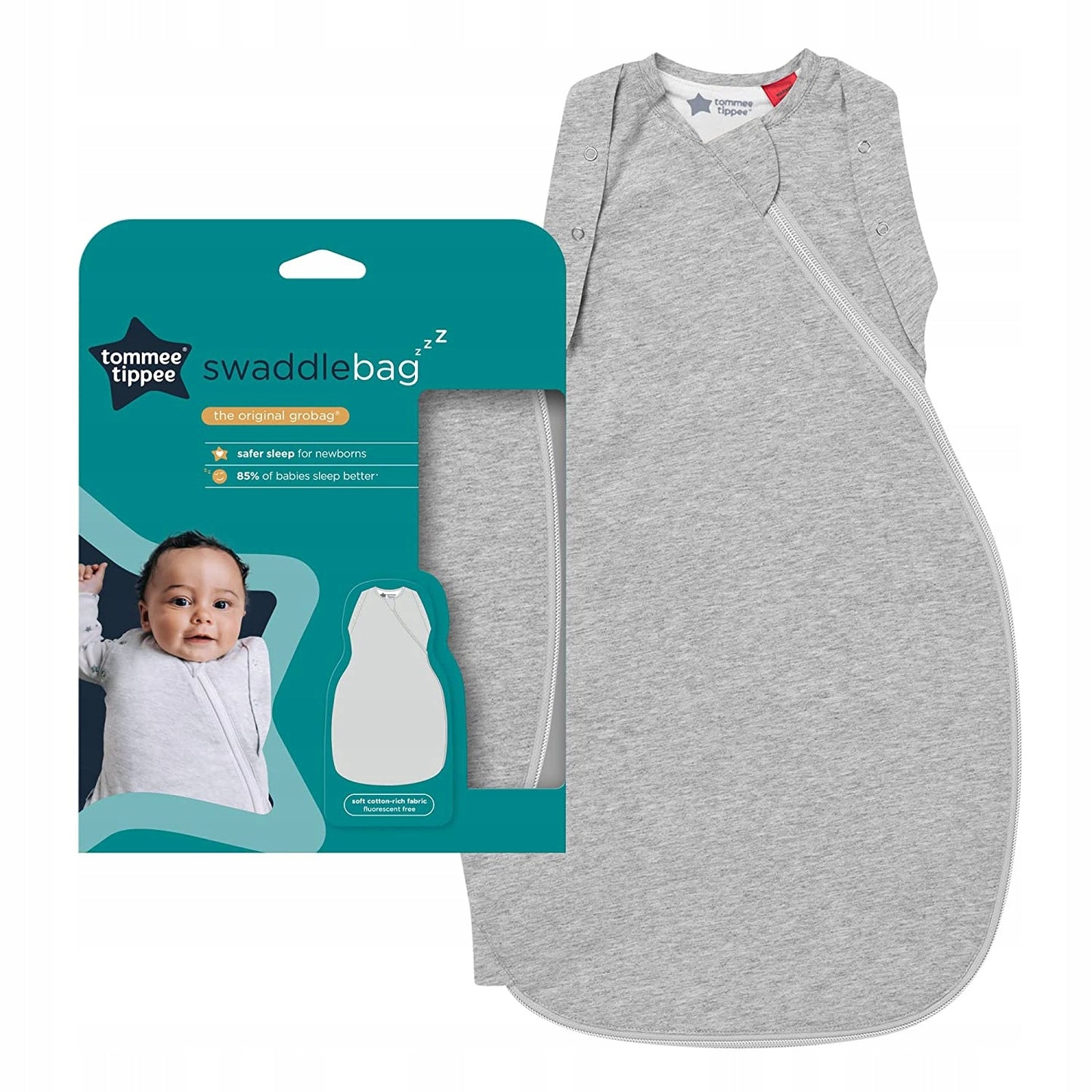 TOMMEE TIPPEE 2.5 TOG sleeping bag 3–6 months SWADDLEBAG