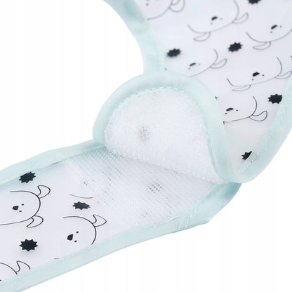 LASSIG plastic bib with hook-and-loop fastening and pocket, 6–24 months