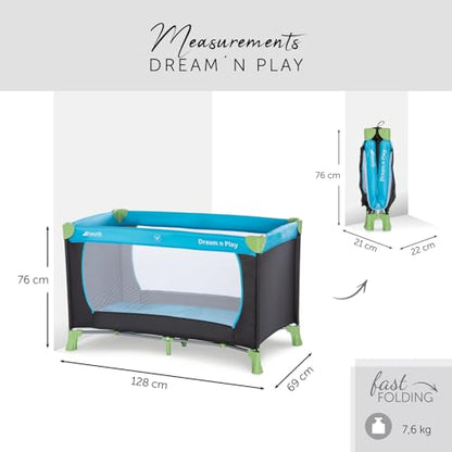 Hauck Dream N Play travel cot Waterblue 120x60 cm