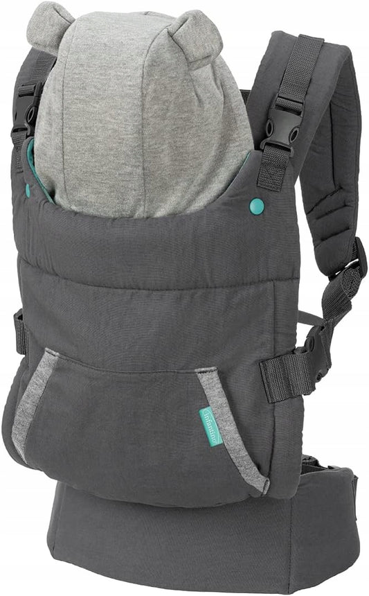 INFANTINO Cuddle Up nosidełko ergonomiczne 5,5 - 18 kg z kapturem