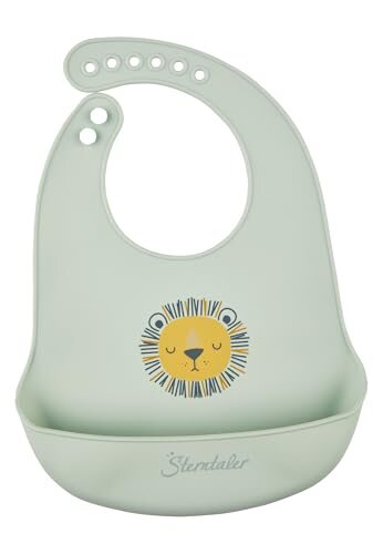 STERNTALER Leo the Lion silicone bib with pocket, adjustable