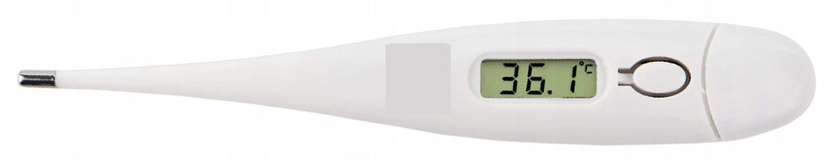 DCT cyfrowy termometr elektroniczny doustny, biały termometr LCD z odczytem 36,1°C