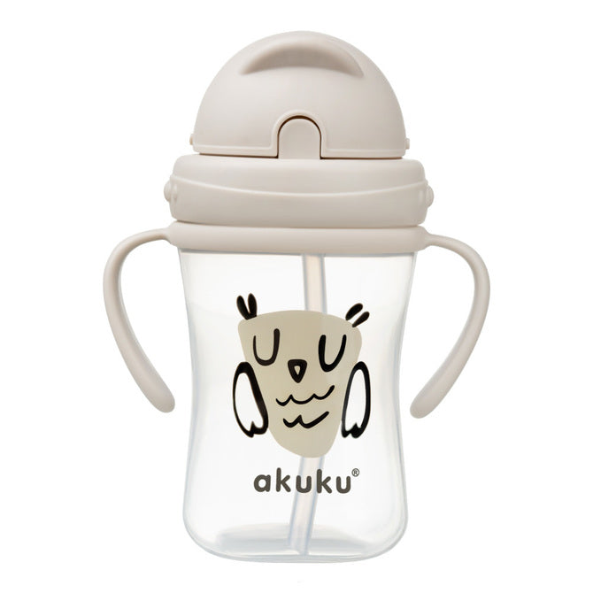 AKUKU sticlă cu pai retractabil 300ml 9luni+