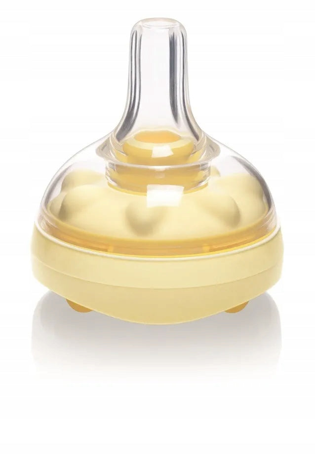 MEDELA butelka 250 ml + smoczek CALMA, żółty smoczek dla niemowląt, BPA free