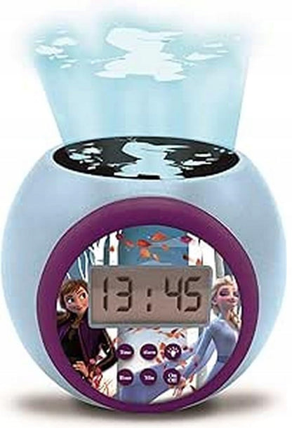 LEXIBOOK Frozen proiector 3 culori și ceas deșteptător cu afișaj LCD