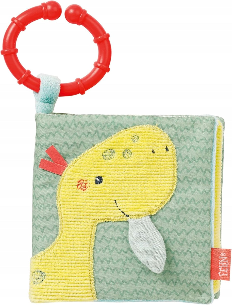FEHN Happy Dino érzékelőkönyv, FÜGGŐ JÁTÉK, 11 x 11 cm