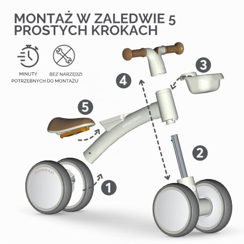 KikkaBoo ZIPI bicicletă fără pedale pentru copii de 1-3 ani