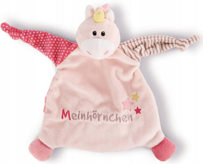 NICI komforter Jednorożec Stupsi 25 x 25 cm, różowa przytulanka dla niemowląt