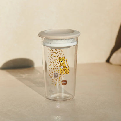 MAM Easy to Drink Cup cană anti-vărsare cu cioc 360° 290 ml 8 m+ LEOPARD