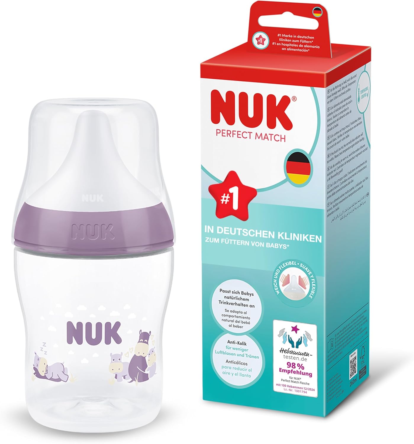 NUK Perfect Match butelka antykolkowa 150 ml 0+